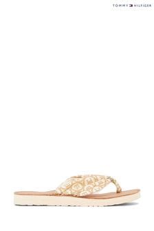 Tommy Hilfiger Cream Beach Sandals (N25265) | $98