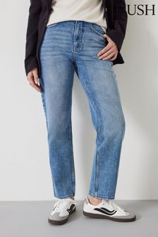 Hush Blue Alex Straight Leg Jeans (N25343) | $146