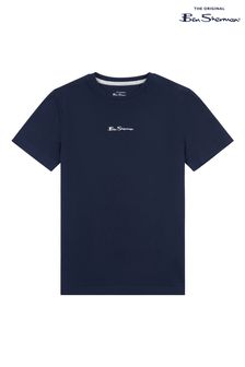 Синий - Синяя футболка для мальчиков с логотипом Ben Sherman (N25348) | €18 - €22