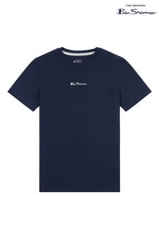 Ben Sherman Boys Blue Centre Script T-Shirt