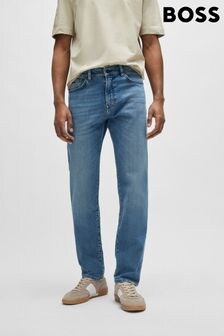 BOSS Blue Regular Fit Taper Comfort Stretch Denim Jeans (N25416) | $204