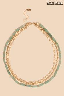 White Stuff Green Zuri Multi Layered Necklace (N25460) | AED127