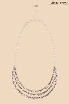 White Stuff Silver Tone Mia Crescent Necklace
