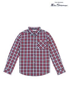 Ben Sherman紅色休閒方格圖案男童襯衫 (N25480) | NT$930 - NT$1,120