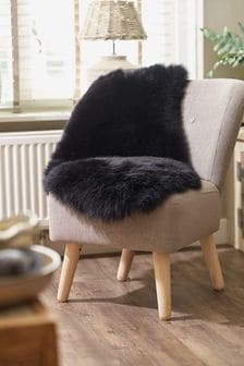 Naturally Sheepskins Black Single Sheepskin Rug (N25541) | ￥9,340