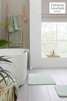 Catherine Lansfield Sage Green Anti Bacterial Soft And Absorbent Bath Sheet Pair (N25608) | €43