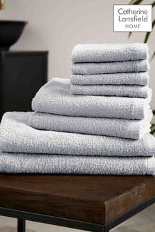 Catherine Lansfield White Quick Dry Cotton 8 Piece Towel Set (N25634) | NT$930