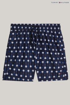 Albastru închis - Pantaloni scurți de baie mediu cu șnur Tommy Hilfiger (N25647) | 245 LEI