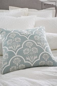 Bianca Duck egg Blue Provence Floral Cotton Cushion (N25714) | SGD 58