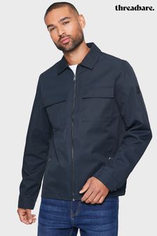 Bleu marine - Veste-chemise légère zippée Threadbare imperméable à l’eau (N25846) | €53