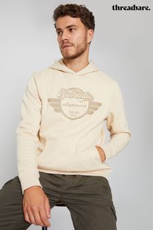 Creme - Threadbare Kapuzensweatshirt mit Vintage-Grafik (N25849) | 37 €