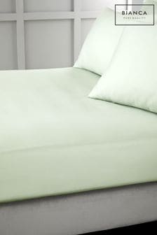 Bianca Green 400 Thread Count Cotton Sateen Fitted Sheet (N25851) | $47 - $83