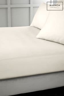 شرشف سرير بحواف مطاطية من ساتين القطن بكثافة خيوط 400 من ‪Bianca‬​​​​​​​ (N25896) | 111 د.إ - 194 د.إ