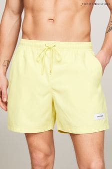 Tommy Hilfiger Yellow Medium Block Logo Drawstring Swim Shorts (N25994) | $94