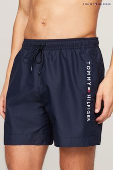 Tommy Hilfiger Medium Blue Logo Drawstring Swim Shorts (N26012) | kr1 010