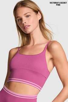 Victoria's Secret PINK Pink Violet Seamless Longline Scoop Sports Bra Top (N26131) | €34