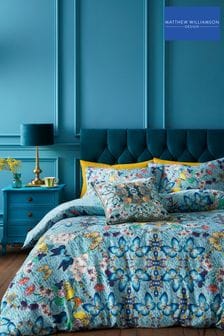 Matthew Williamson Blue Heritage Butterfly Cotton Sateen Duvet Cover Set (N26161) | AED305 - AED527