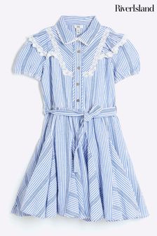 River Island Blue Girls Stripe Dress (N26255) | €33