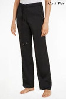 Calvin Klein Black Shiny Satin Trousers (N26342) | OMR83