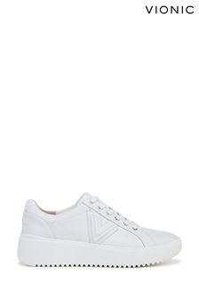 Vionic Kearny Lace Up White Trainers