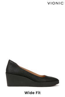 Noir - Chaussures compensées Vionic Sereno pointure large (N26698) | €153