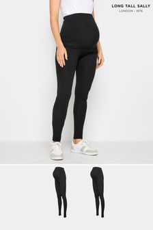 Long Tall Sally Black Maternity Leggings 2 Pack (N26769) | OMR18