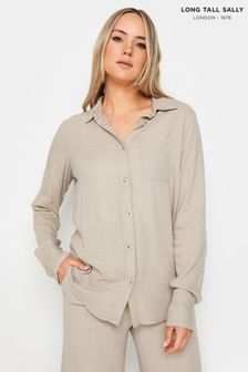 Long Tall Sally Natural Linen Shirt (N26786) | HK$278