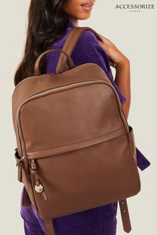 Accessorize Zip Around Brown Backpack (N26872) | €44