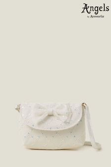 Angels By Accessorize Girls Natural Lace Bow Bag (N26880) | AED99