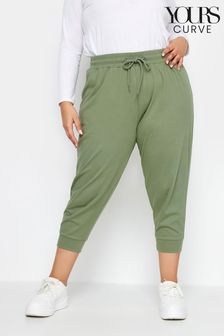 Yours Curve Green Cropped Joggers (N26945) | €27