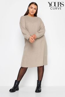 Yours Curve Cream Soft Touch Jumper Dress (N26969) | ₪ 156