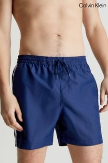 Albastru - Pantaloni scurți de baie slogan Calvin Klein (N27039) | 358 LEI