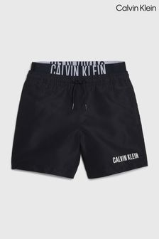 Schwarz - Calvin Klein Badehose mit Logobund (N27056) | 86 €