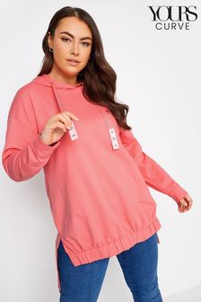 Yours Curve Pink Plus Size Bright Embellished Tie Hoodie (N27088) | €36
