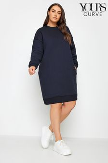 Yours Curve Blue Sweat Tunic Dress (N27136) | OMR14