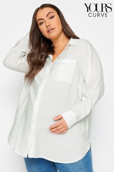 Yours Curve Cream/White Bump It up Maternit Stripe Shirt (N27156) | €36