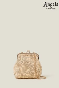 Angels By Accessorize Girls Cream Pearl Clip Frame Bag (N27175) | €29