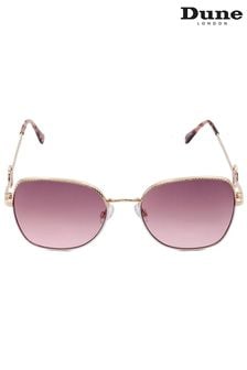 Dune London Gold Gilded Twisted Metal Frame Sunglasses (N27196) | LEI 269