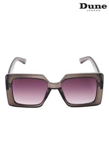 Dune London Grey Glitzy Diamanté Rectangular Sunglasses (N27198) | HK$514