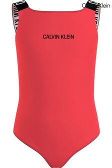 أحمر - بدلة سباحة رياضية بشعار من Calvin Klein (N27215) | 351 ر.س