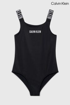 أسود - بدلة سباحة رياضية بشعار من Calvin Klein (N27221) | 272 ر.ق