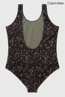 Calvin Klein Green Leopard Swimsuit (N27233) | HK$831