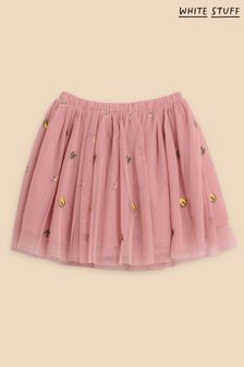 White Stuff Pink Embroidered Tulle Skirt (N27237) | €35