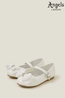 Angels By Accessorize White Patent Bow Ballerinas Shoes (N27243) | kr370 - kr380