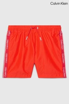 Calvin Klein Medium Orange Drawstring Swim Shorts