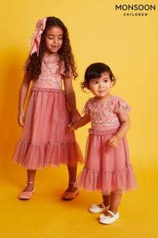 Monsoon Pink Josephine Embroidered Dress (N27347) | 238 QAR - 287 QAR