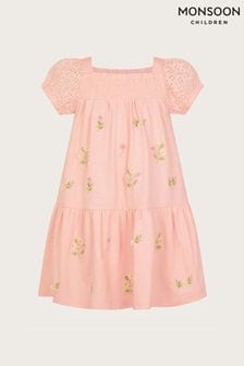 Monsoon Pink Baby Embroidered Broderie Dress (N27349) | €41 - €47