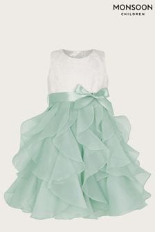 Monsoon Baby Green Lace Cancan Ruffle Dress (N27397) | $114 - $125