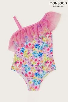 Monsoon Pink Baby Ditsy Mesh Swimsuit (N27436) | €28 - €35