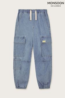Monsoon Blue Denim Cargo Trousers (N27503) | €30 - €34